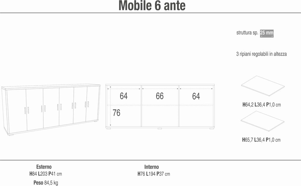 NUBA - madia moderna per soggiorno