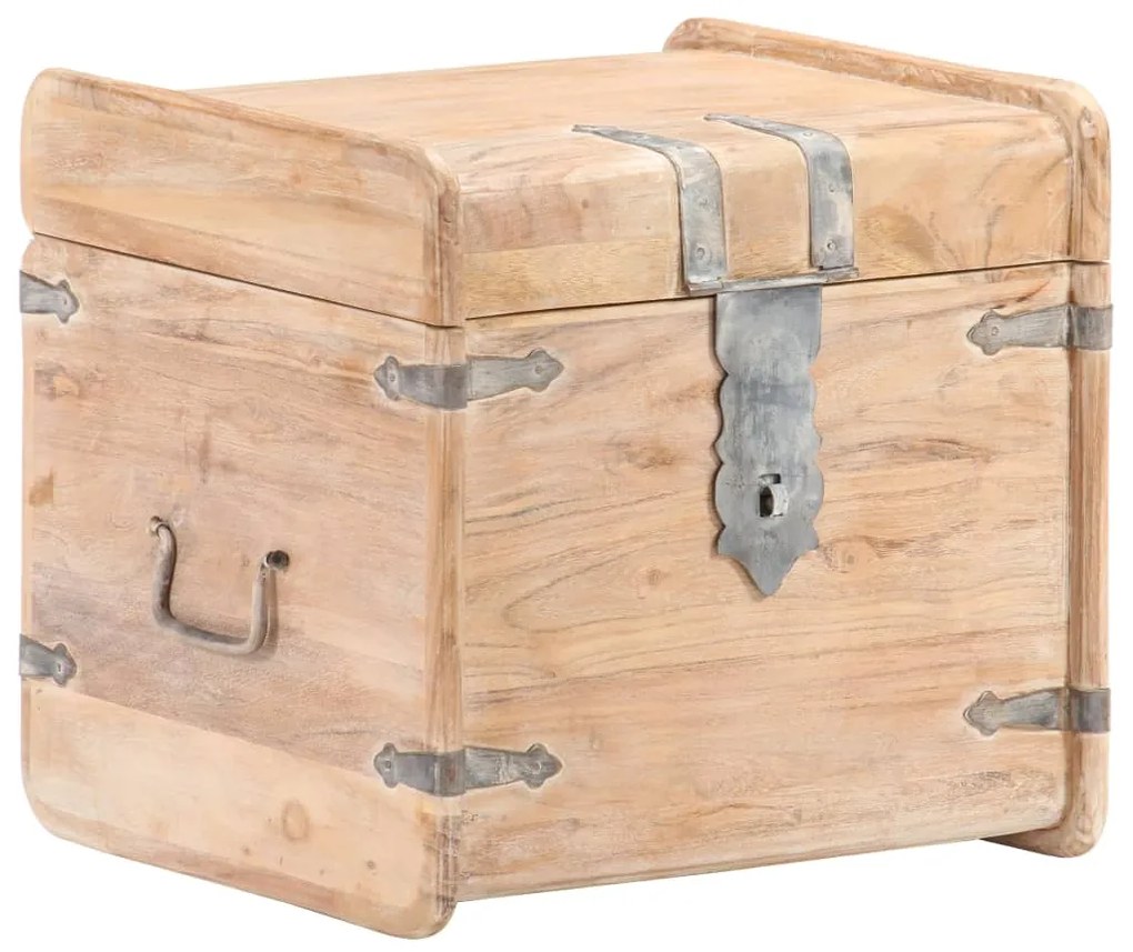 Baule 40x40x40 Cm İn Legno Massello Di Acacia /