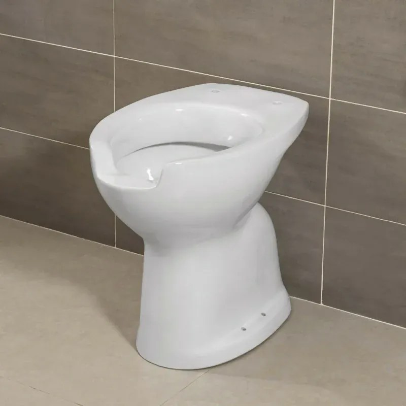 Wc per disabili con apertura frontale e scarico a terra H 51 cm