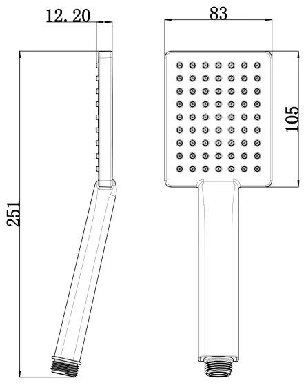 Sapho - Doccia a mano cromo lucido
