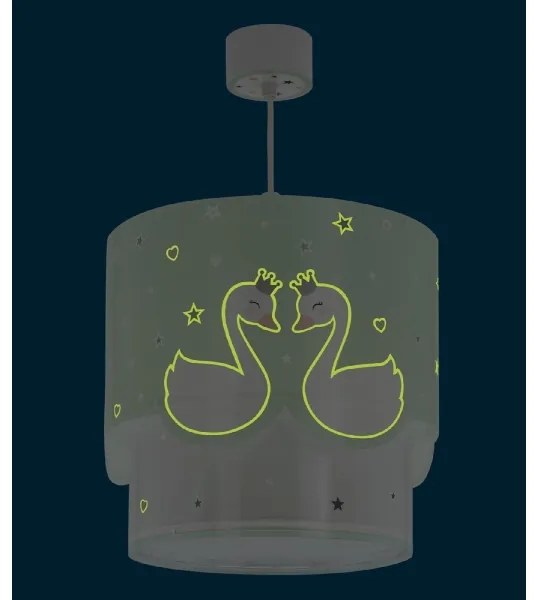 Dalber 61712H - Lampadario per bambini SWEET LOVE 1xE27/60W/230V verde