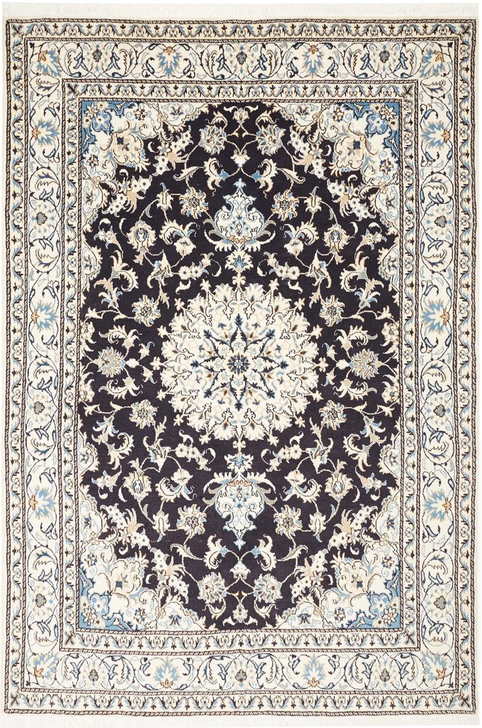 Nain Tappeto 250x170 Blu (Iran) Annodato A Mano