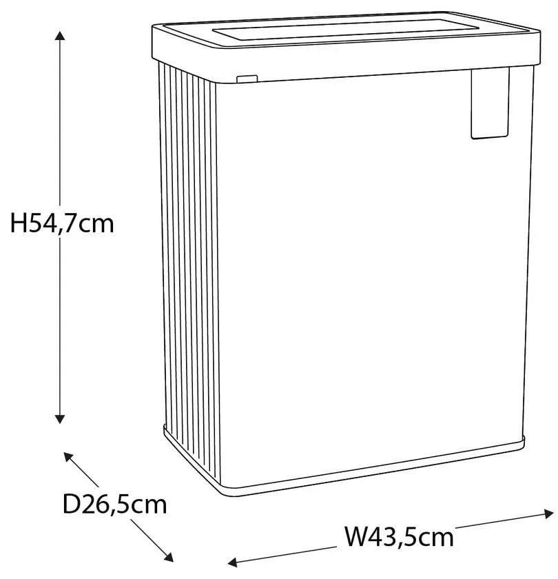Cestino per la spazzatura blu in plastica riciclata 54 l Verto Recycle - Curver