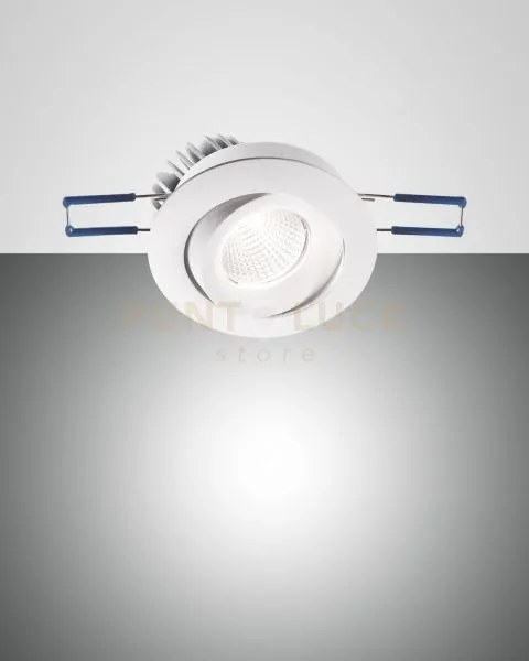 Sigma system incasso bianco tondo orientabile a led 7w 3000k 800lm ...