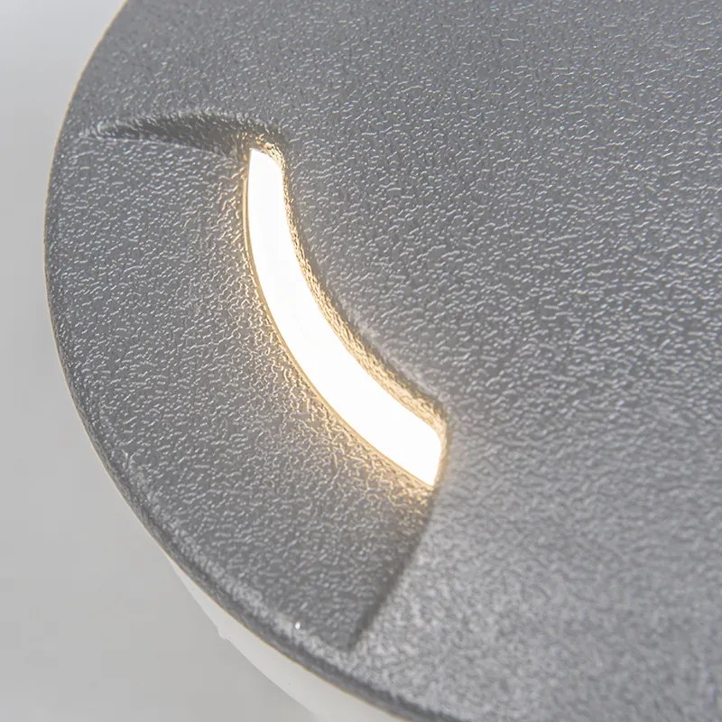 Faretto da terra moderno per esterni grigio con LED IP67 - Ceci 2
