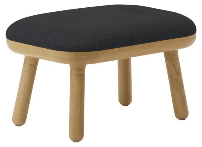 Sgabello color antracite/di colore naturale Paff Low – UMAGE