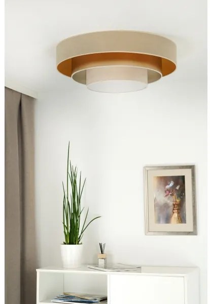 Duolla - Plafoniera LED LUNETA LED/26W/230V diametro 60 cm 4000K beige/oro