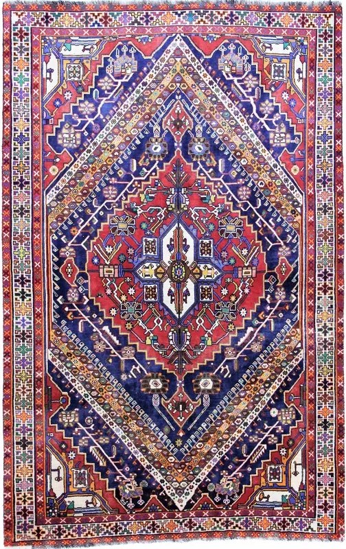 Gashghai Tappeto persiano 270x170 Blu (Iran) Annodato A Mano
