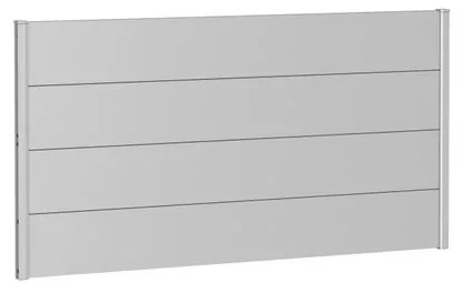 Pannello in acciaio argento metallizzato 180 x 91 cm, spessore 44 mm