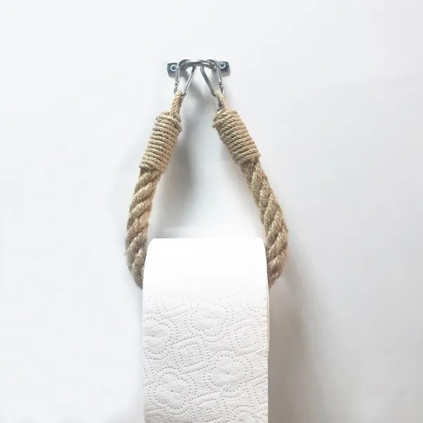 Porta carta igienica in corda BORU 22x14 cm marrone