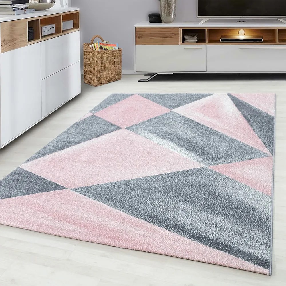 Passatoia rosa-grigio 80x250 cm Beta - Ayyildiz Carpets