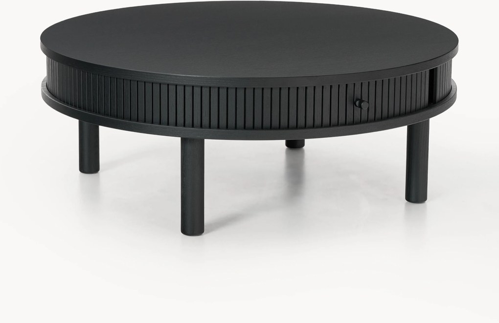 Tavolino da salotto con frontale millerighe Calary, Ø 80 cm