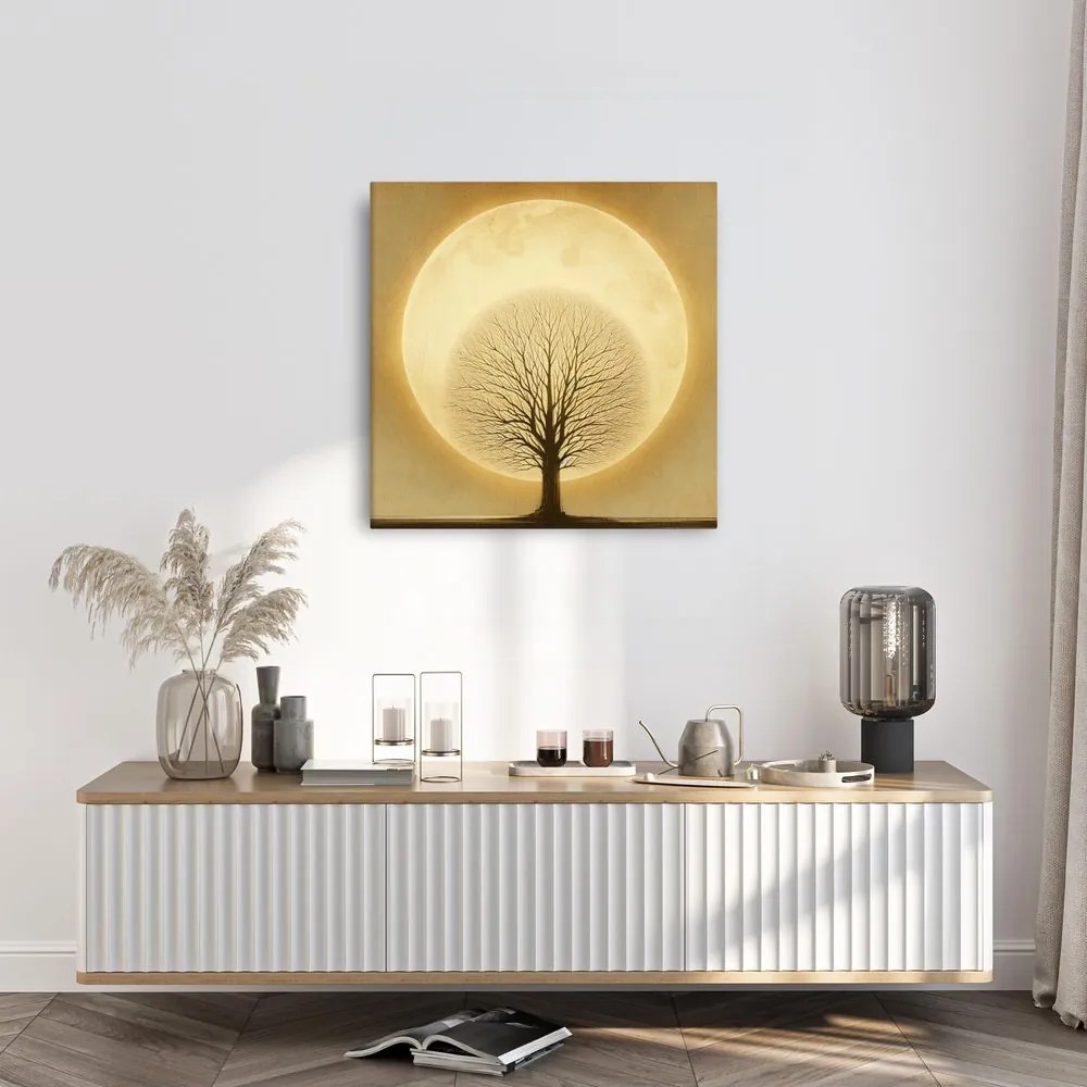 Quadro su tela – Silhouette dell’albero della vita