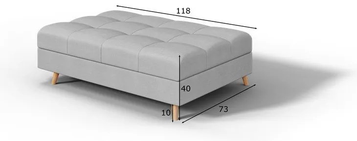 Poggiapiedi grigio Ariella - Ropez