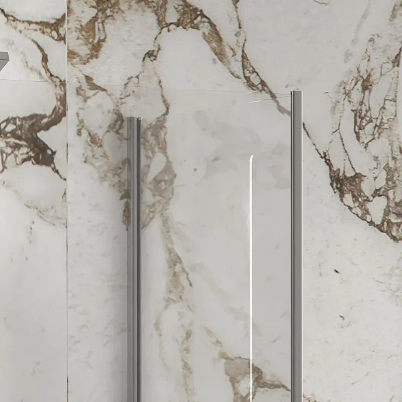 Kamalu - Doccia walk-in ad angolo 70x140cm vetro 8mm KW4000