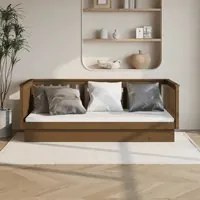 Dormeuse Miele 100x200 cm in Legno Massello di Pino cod mxl 64916