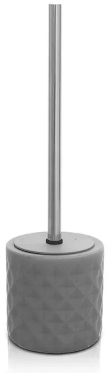 Scopino wc grigio da appoggio in ceramica Cristal
