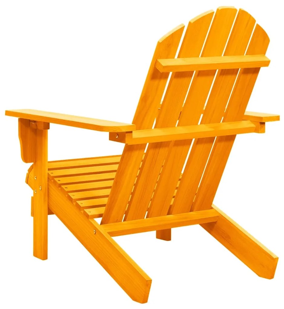 Sedia da giardino adirondack legno massello di abete arancione