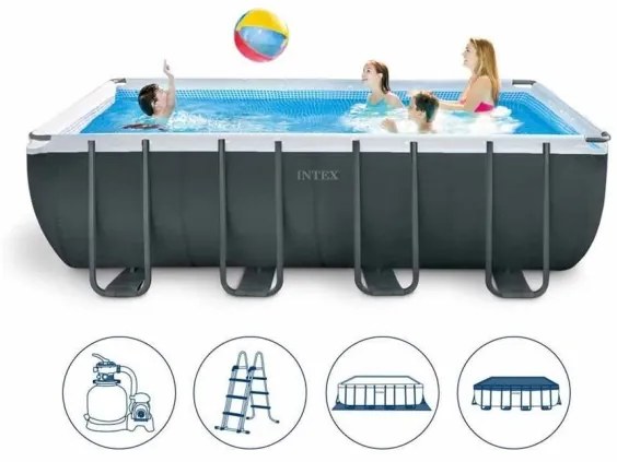 Piscina Fuori Terra Con Pompa a Sabbia 549x274x132 Intex Ultra XTR Frame Rettangolare 26356NP