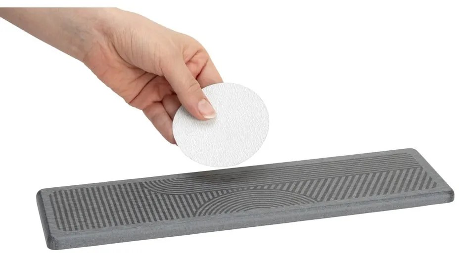 Tappetino scolapiatti grigio in diatomite 30x8 cm Damon – Wenko