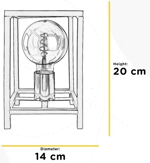 ONLI - Lampada da tavolo FLOKI 1xE27/15W/230V 20 cm nero/rame