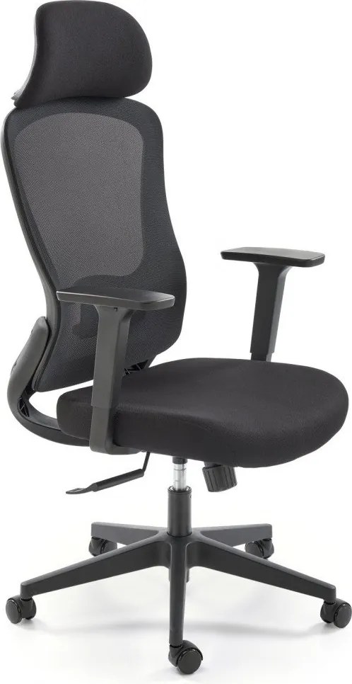 Sedia da ufficio Sonar in nero - H128 cm