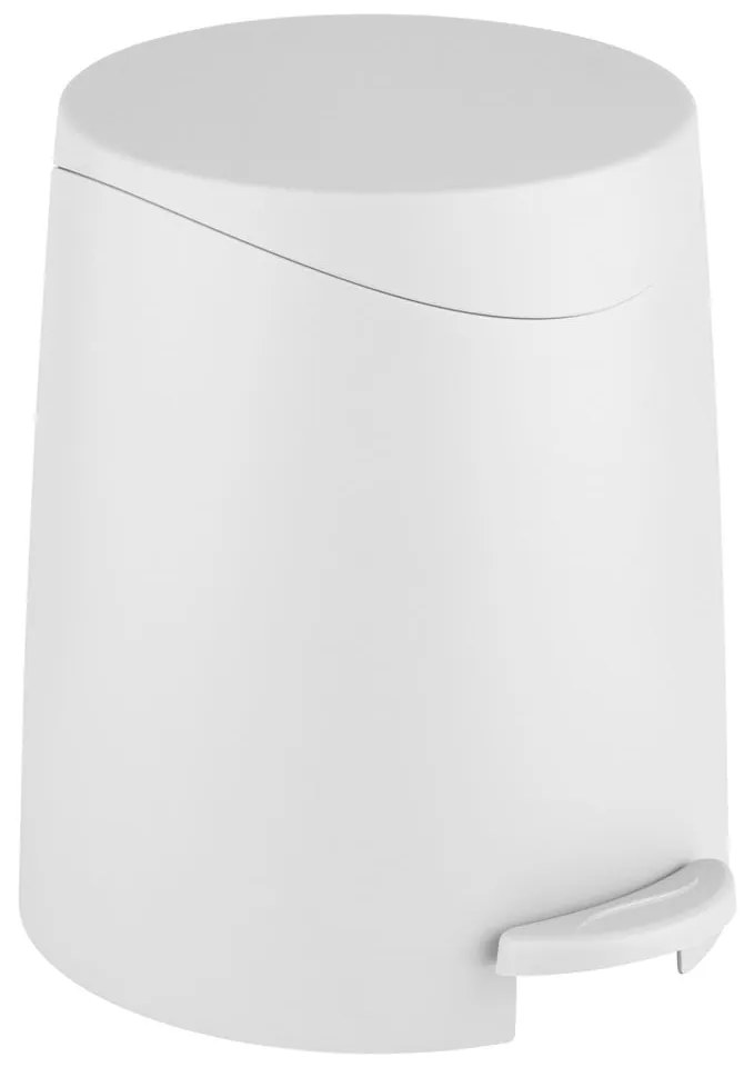 Cestino per la spazzatura bianco opaco in plastica con pedale 3 l Portes – Allstar