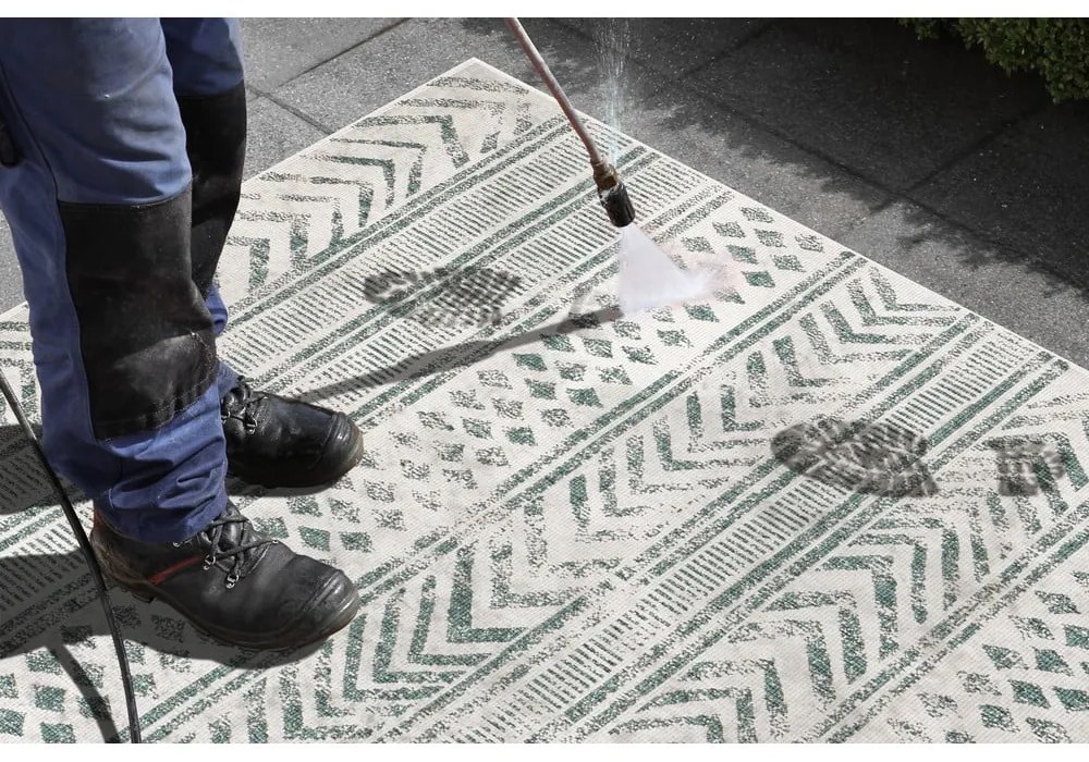 Tappeto da esterno verde e crema , 200 x 290 cm Biri - NORTHRUGS