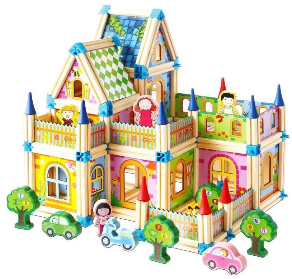 2Kids Toys - Set di costruzioni in legno: Castello
