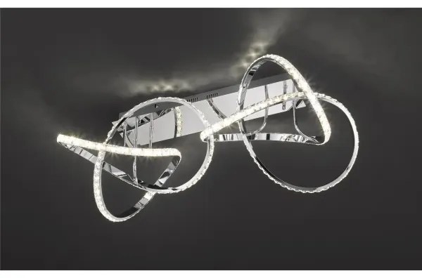 Plafoniera dimmerabile ABRO LED/49W/230V cromo lucido