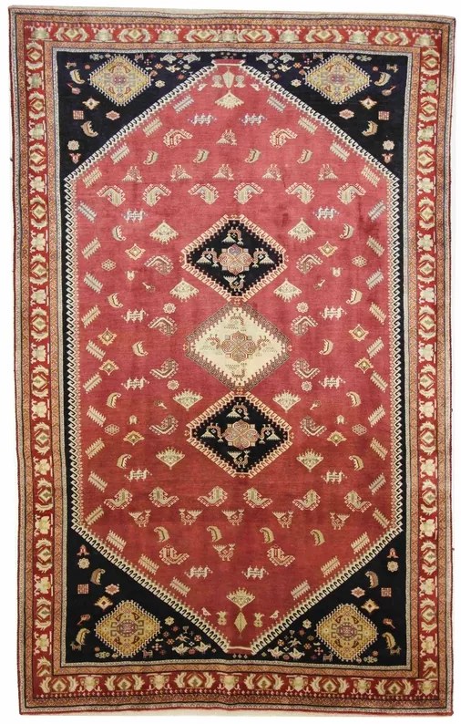 Gashghai Tappeto persiano 300 x 190 Rosso (Iran) Annodato A Mano
