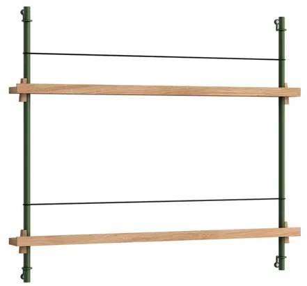 Magazine Shelving Oak/Pine Green - Moebe