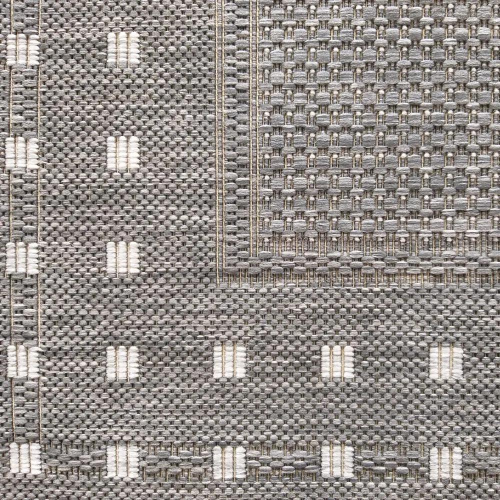 Lussuoso tappeto a doppia faccia con bordo decorativo colore grigio Larghezza: 80 cm | Lunghezza: 150 cm