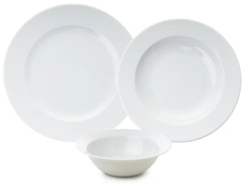 Set da tavola 18 pezzi in porcellana bianca