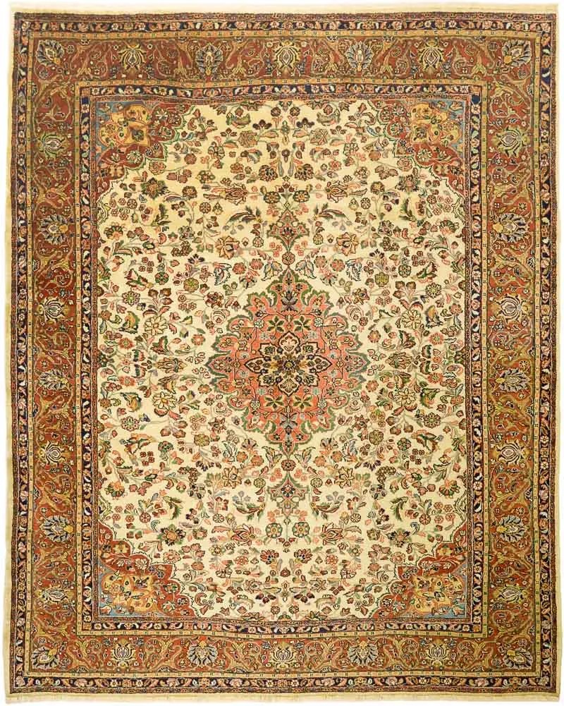 Sarouk Tappeto 300 x 380 Beige (Iran) Annodato A Mano