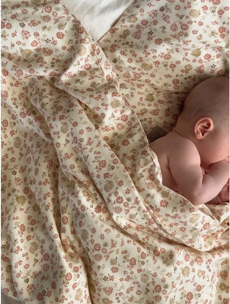 Set copripiumino e federa da bambini beige in cotone organico per culla 70x100 cm Augusta – Cam Cam Copenhagen