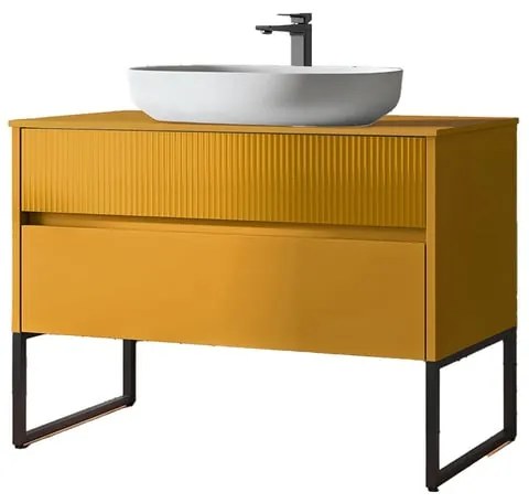 Mobile da bagno sotto lavabo Niwa beige L 120 x H 78 x P 46 cm, lavabo non incluso