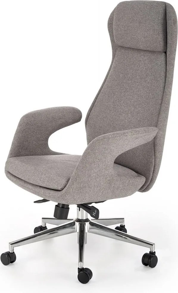 Sedia da ufficio Kevin in tessuto grigio - H125 cm