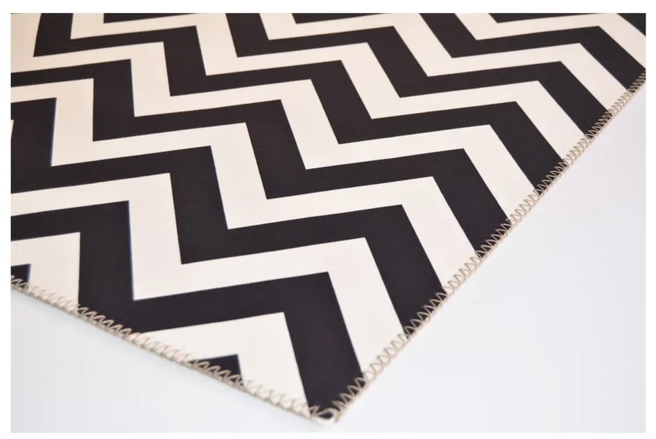 Tappeto Ryan in bianco e nero, 50 x 80 cm Geo - Vitaus
