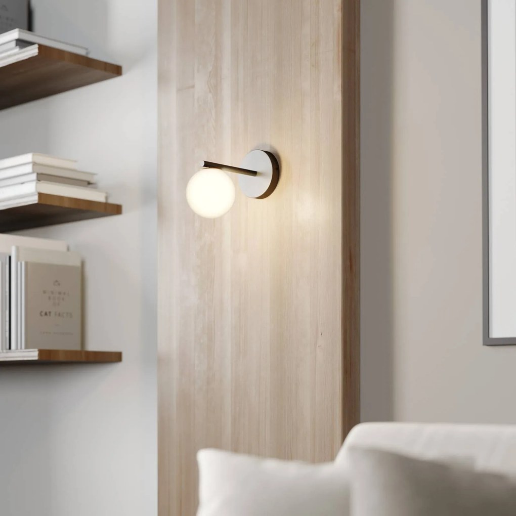 SIGMA Applique Gama in nero con sfera in vetro