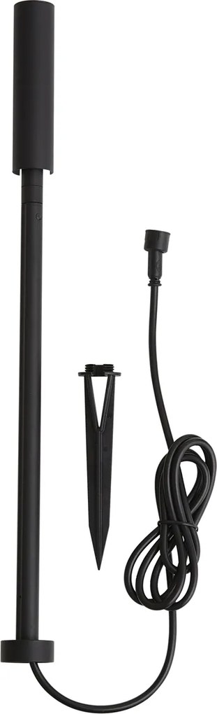Faretto a picchetto moderno 12V Nero 10cm con LED IP65 - Voltaire Lino