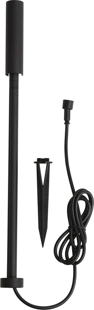 Faretto da giardino moderno 12V nero 10cm incl. LED IP65 - Voltaire Lino