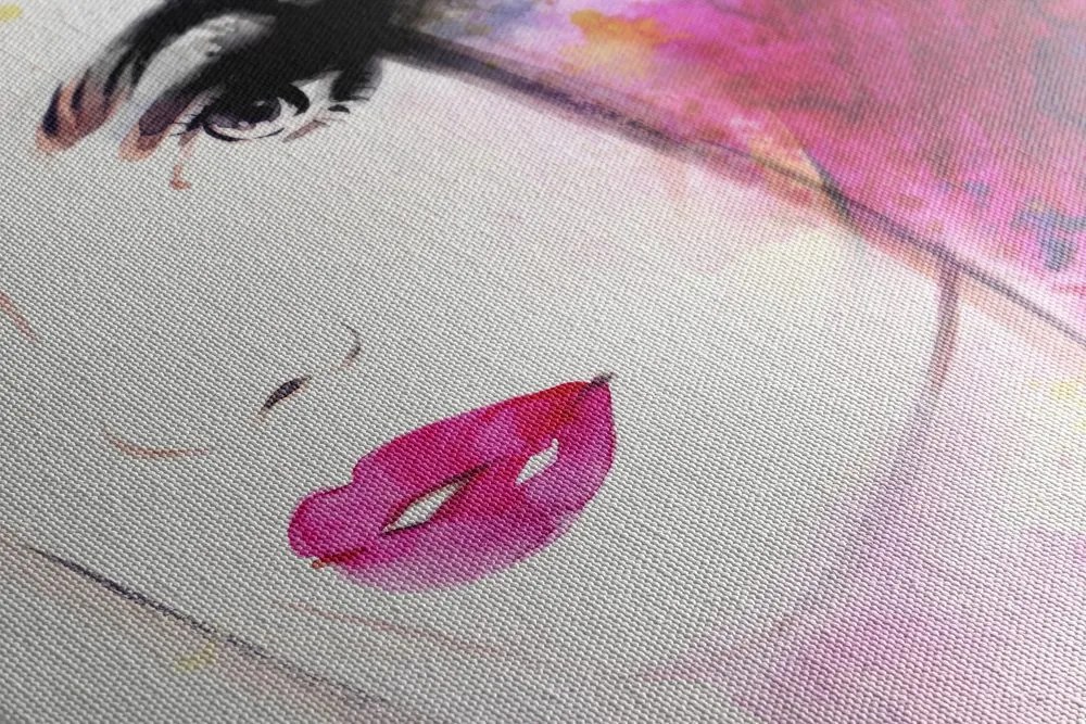 Stampa su tela – Ritratto femminile di moda