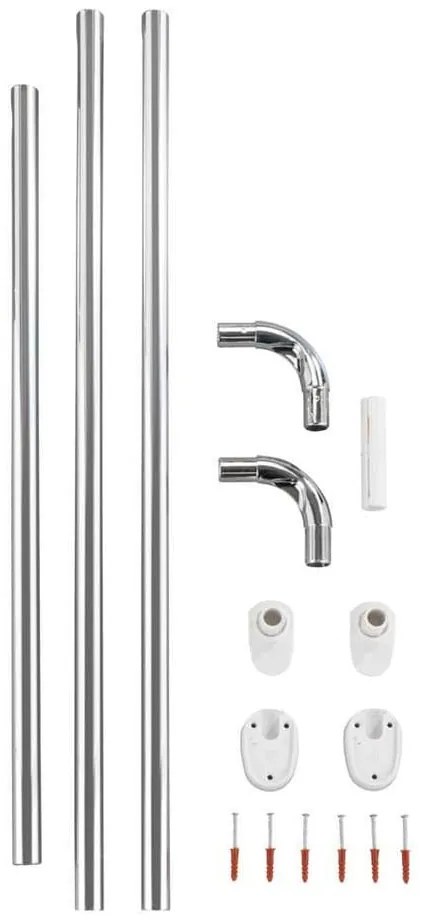 Asta per tenda da doccia ad angolo universale Asta per tenda da doccia - Wenko