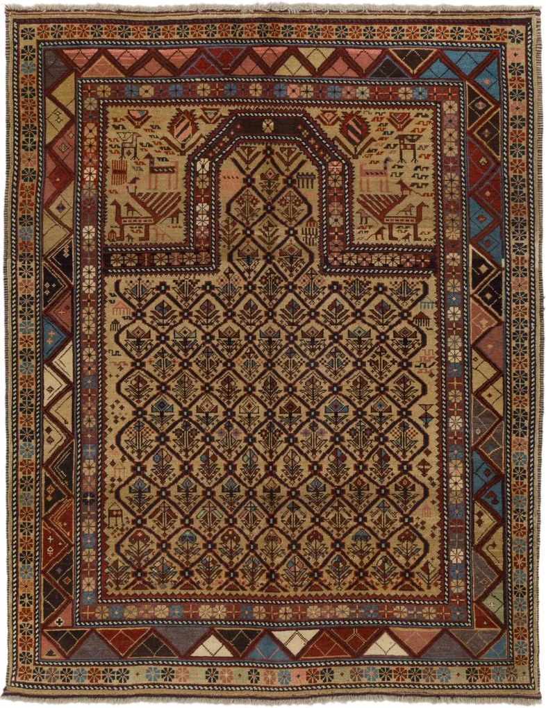 Kazak Tappeto 140x180 (Russia) Annodato A Mano