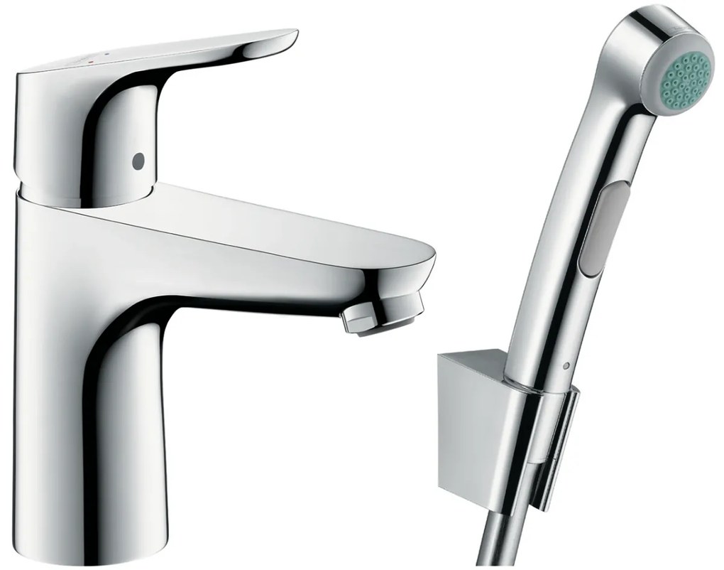 Miscelatore Monocomando Lavabo 100 Con Doccetta E Flessibile 160 Cm Cromo Hansgrohe Focus 31927000