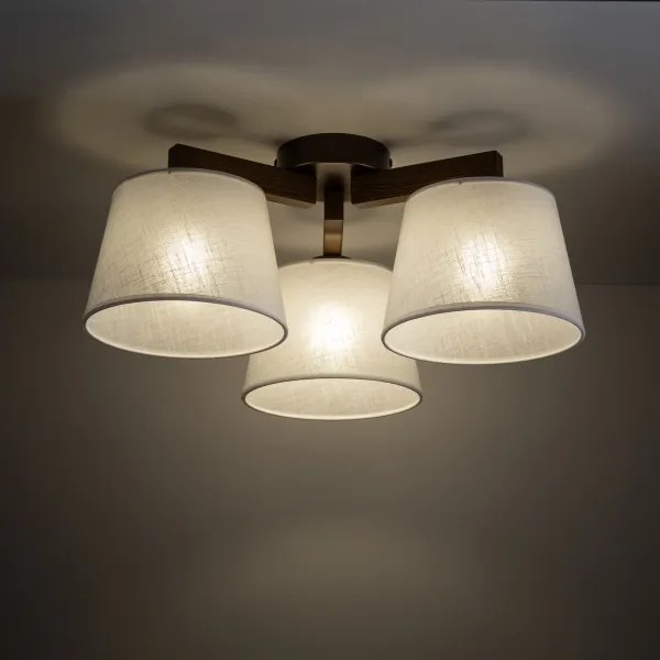 Brilagi - Lampadario a plafone LATTE 3xE27/15W/230V pino/beige