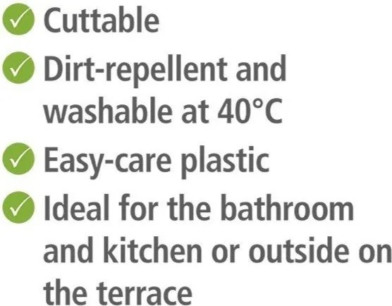 Tappetino da bagno in plastica grigio 65x200 cm Sassi - Wenko