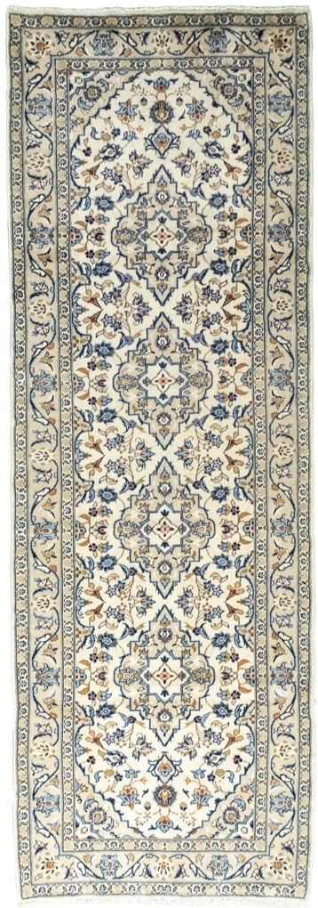 Kashan Tappeto persiano 100x290 Beige (Iran) Annodato A Mano