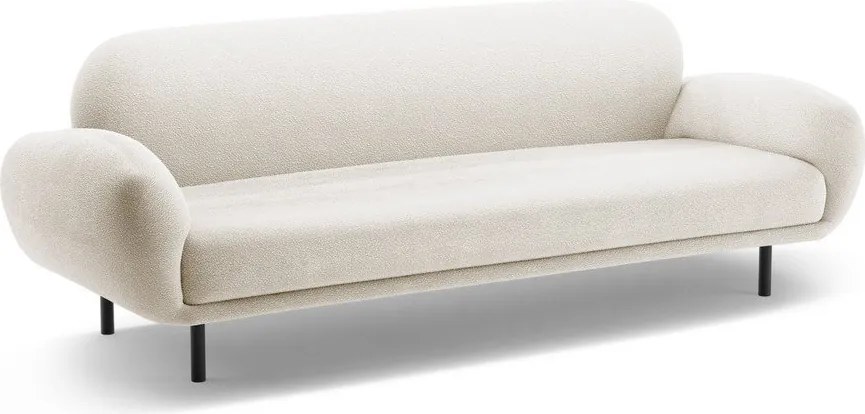 Divano bianco con rivestimento in bouclé 208 cm Poppy – Micadoni